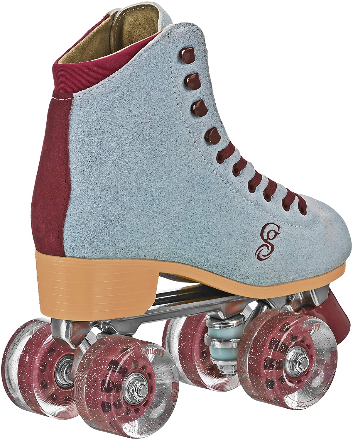 Candi Girl peach suede roller skates size 7 hot adult