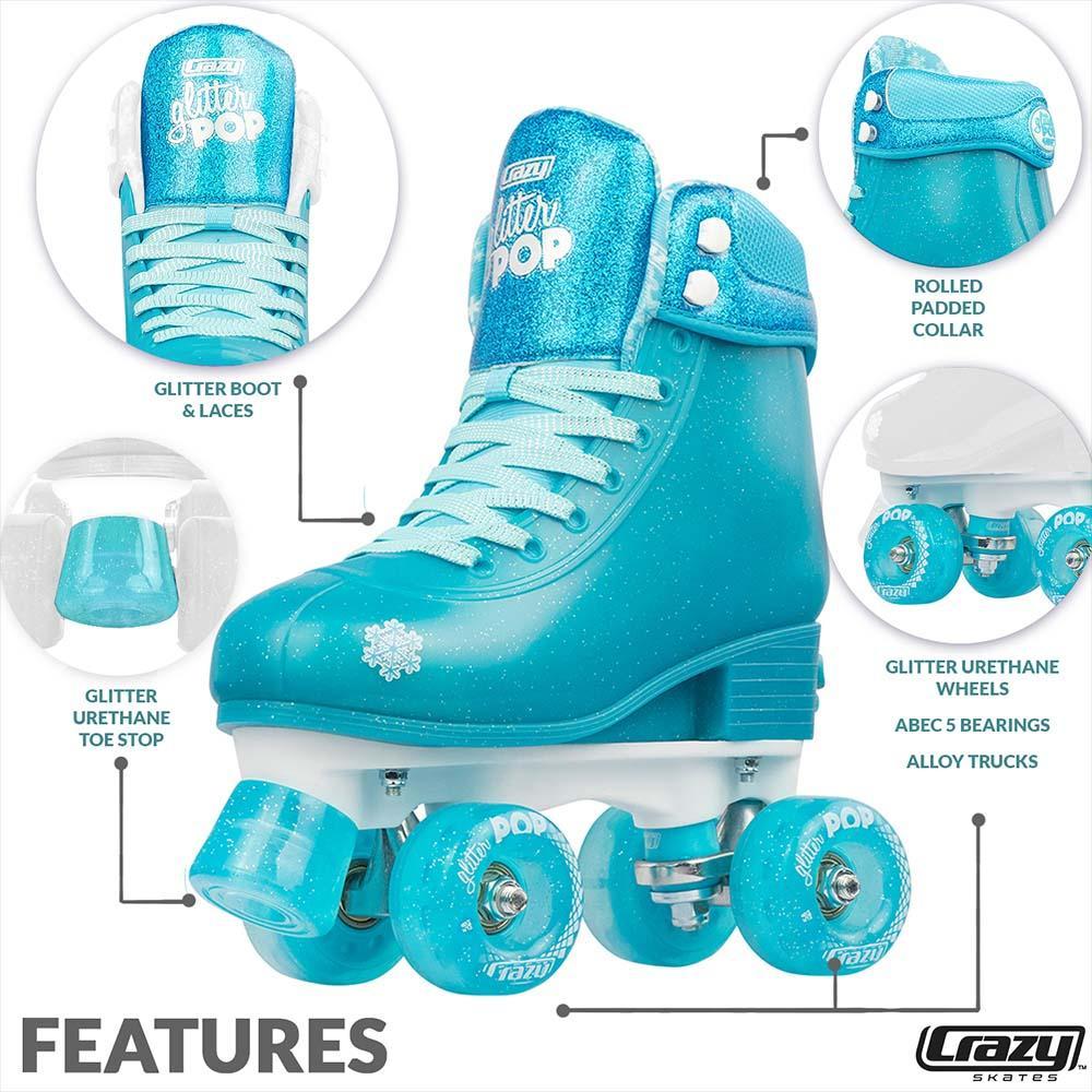 Crazy Skates Glitter POP Adjustable Quad Skates