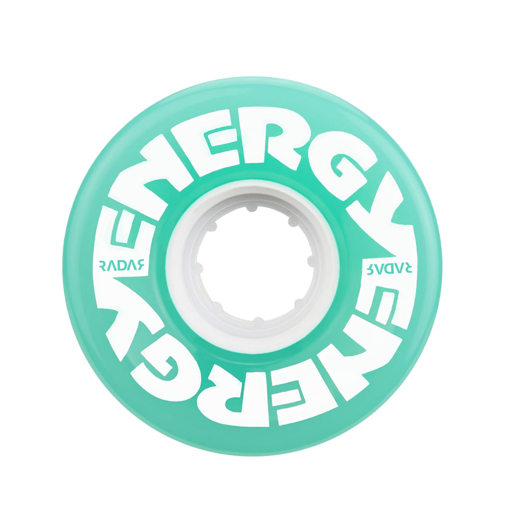 thumbnail image 2 of Radar Energy 57 Roller Skate Wheels - 4 Pack 78A 31x57mm Outdoor Skate Wheels In Aqua Color 2 of 12