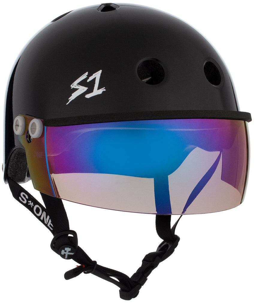 Casco S1 Lifer Per Skateboard - Nero Lucido Con Glitter - Protezione Adulti - Foto 3