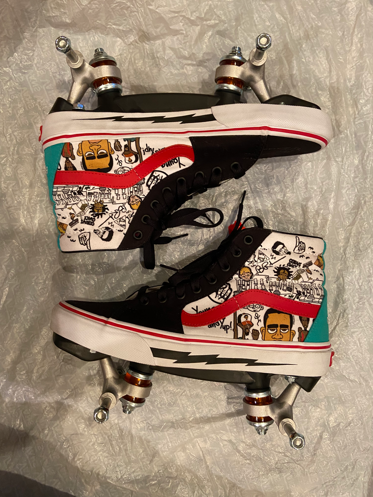 Custom top skate shoes